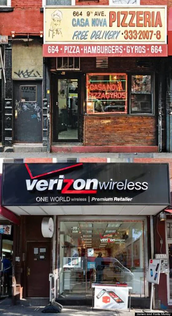 Casa Nova Pizzeria in Hell’s Kitchen, replaced by Verizon Wireless