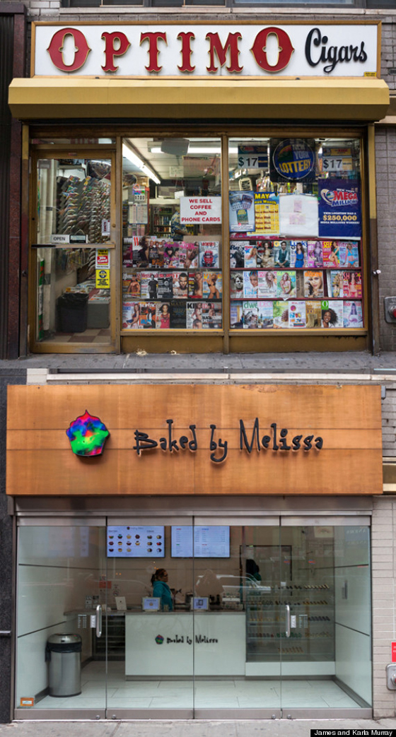 Optimo Cigars, a bodega in Union Square, replaced by Baked by Melissa cupcakes