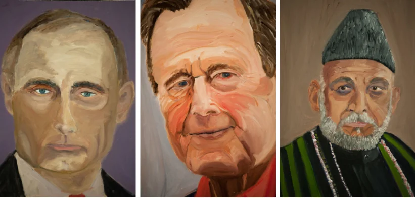 Putin, Daddy Bush, Hamid Karzai