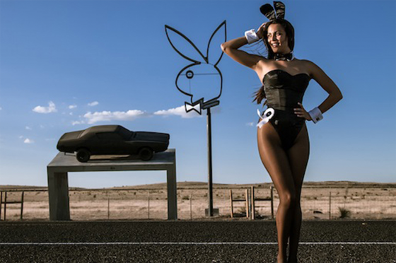 Phillips installation, which was commissioned by Playboy's Neville Wakefield, was ordered removed by the Texas Highway department as it was deemed to be advertising, will be on view outside Dallas Contemporary for the run of the exhibit.