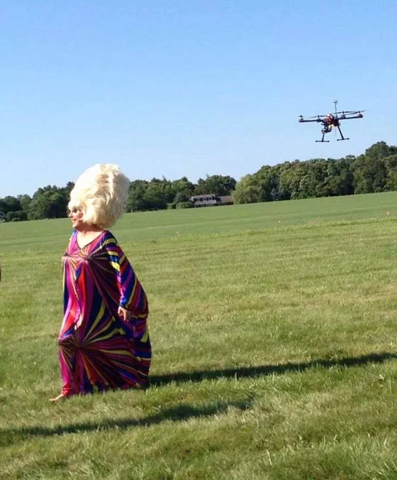 Lady Bunny arrives at the Pride Agenda (by drone?) Photo: M ark Kennedy Dumoulin