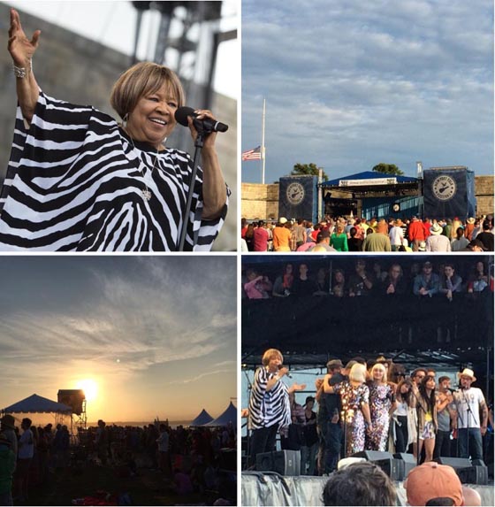 The amazing b irthday gal Mavis Staples closed the festival with “I’ll Take You There” and “We Shall Overcome”
