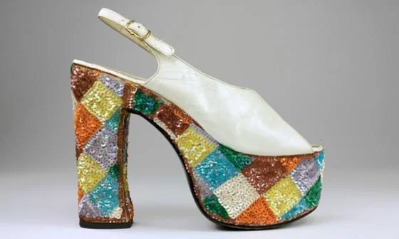 1974-79: Casuccio e Scalera per Loris Azzaro, Italy, leather, synthetic material and cotton.