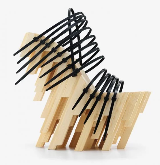 2012: Winde Rienstra, bamboo heel with plastic cable ties.