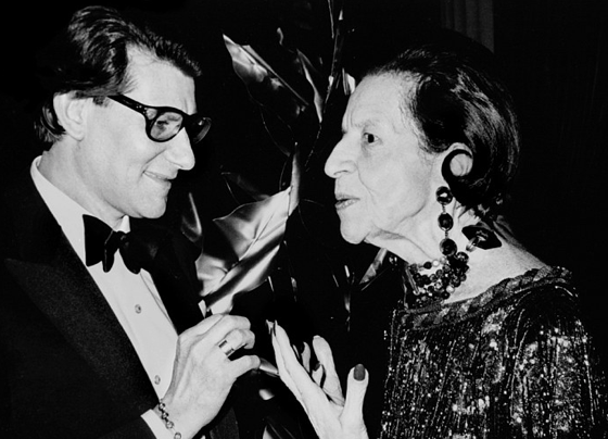 Icons of Fashion, Yves Saint Laurent and Diana, Vreeland MET, New York, 1993