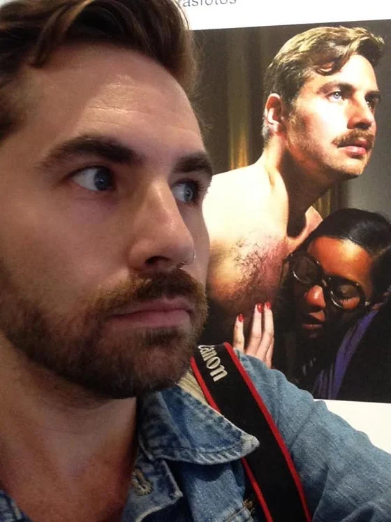 Sean’s selfie with Richard Prince’s piece at Gagosian appropriating Sean’s Instagram. Get it?
