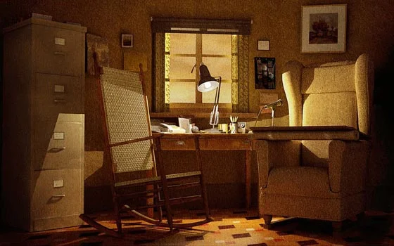 “Fox Home Study,” illustration by Turlo Griffin for Fantastic Mr. Fox, 2009