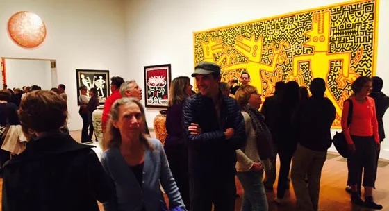 The crowds file in at the opening. Photo by Julia Gruen