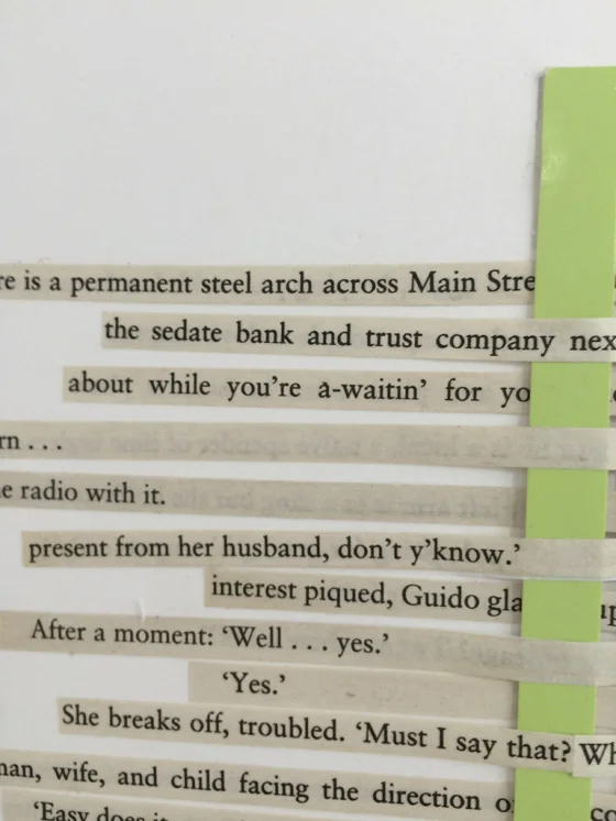 Jochen Holler (detail with text from Arthur Miller)