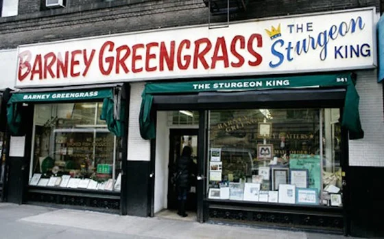 BARNEY’S GREENGRASS – Yes, yet another Jewish deli on the list, this one open since 1908. It’s famous for whitefish, pickled herring, nova lox, and – as advertised – sturgeon.
