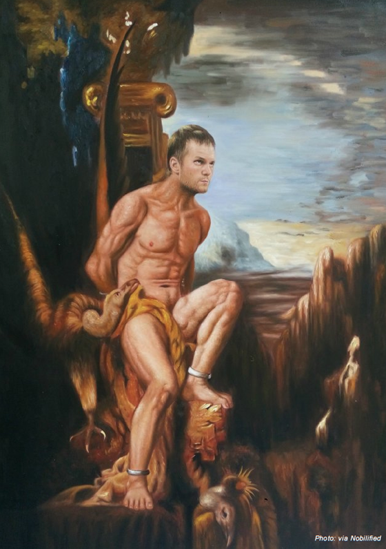 Tom Brady in Prometheus (1868) by Gustave Moreau