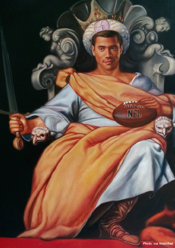 Russell Wilson in Ideal portrait of a Spanish King (ca. 1643) by Alonso Cano