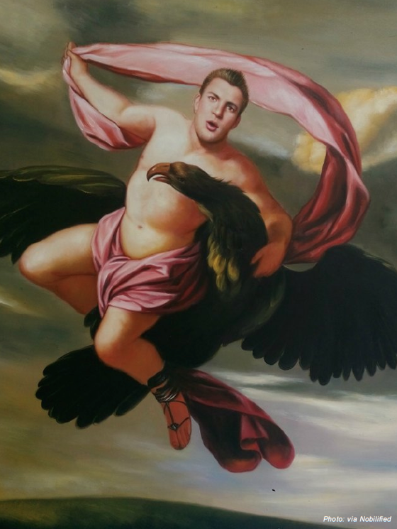 Rob Gronkowski in Abduction of Ganymede by Eustache le Sueur