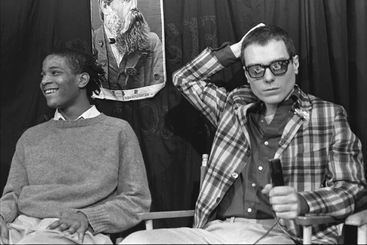 With Jean Michel Basquiat on O'Brien's "TV Party"