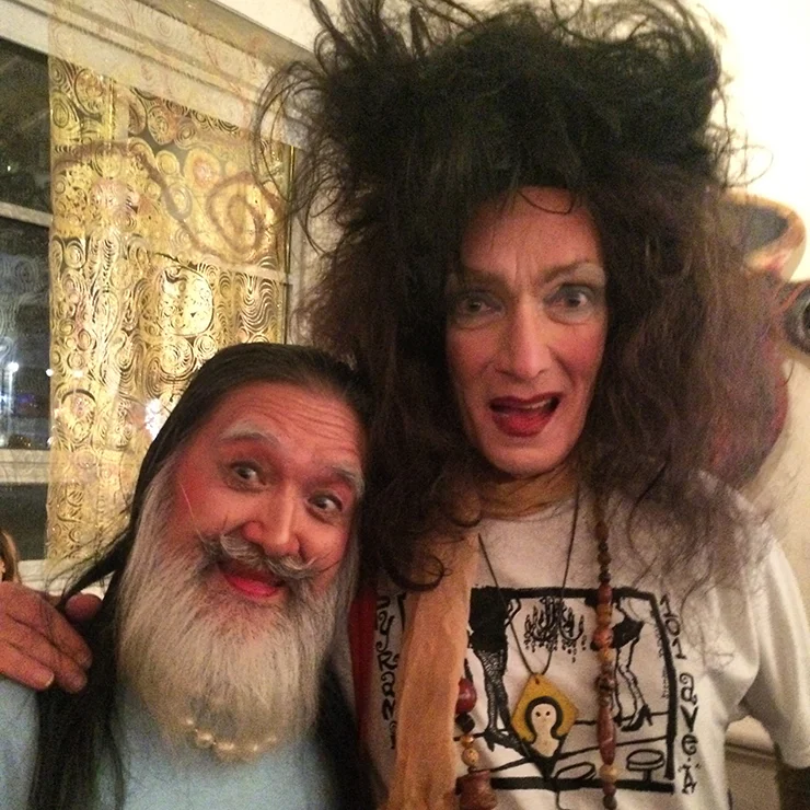 Hattie & Agosto at the "Secrets of the Great Pyramid: The Pyramid Cocktail Lounge as Cultural Laboratory" opening at Howl Arts, 2015