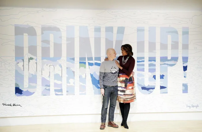 With Michelle Obama at The New Museum, Feb. 2014