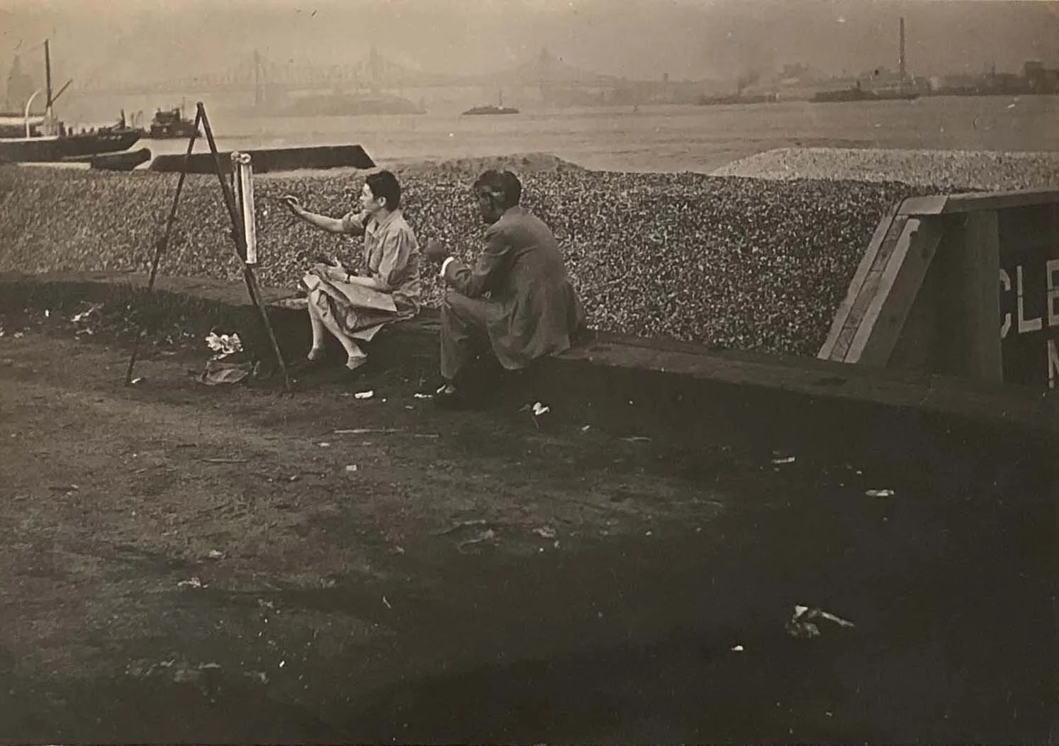 BERNICE ABBOTT, SEA WALL, 1945