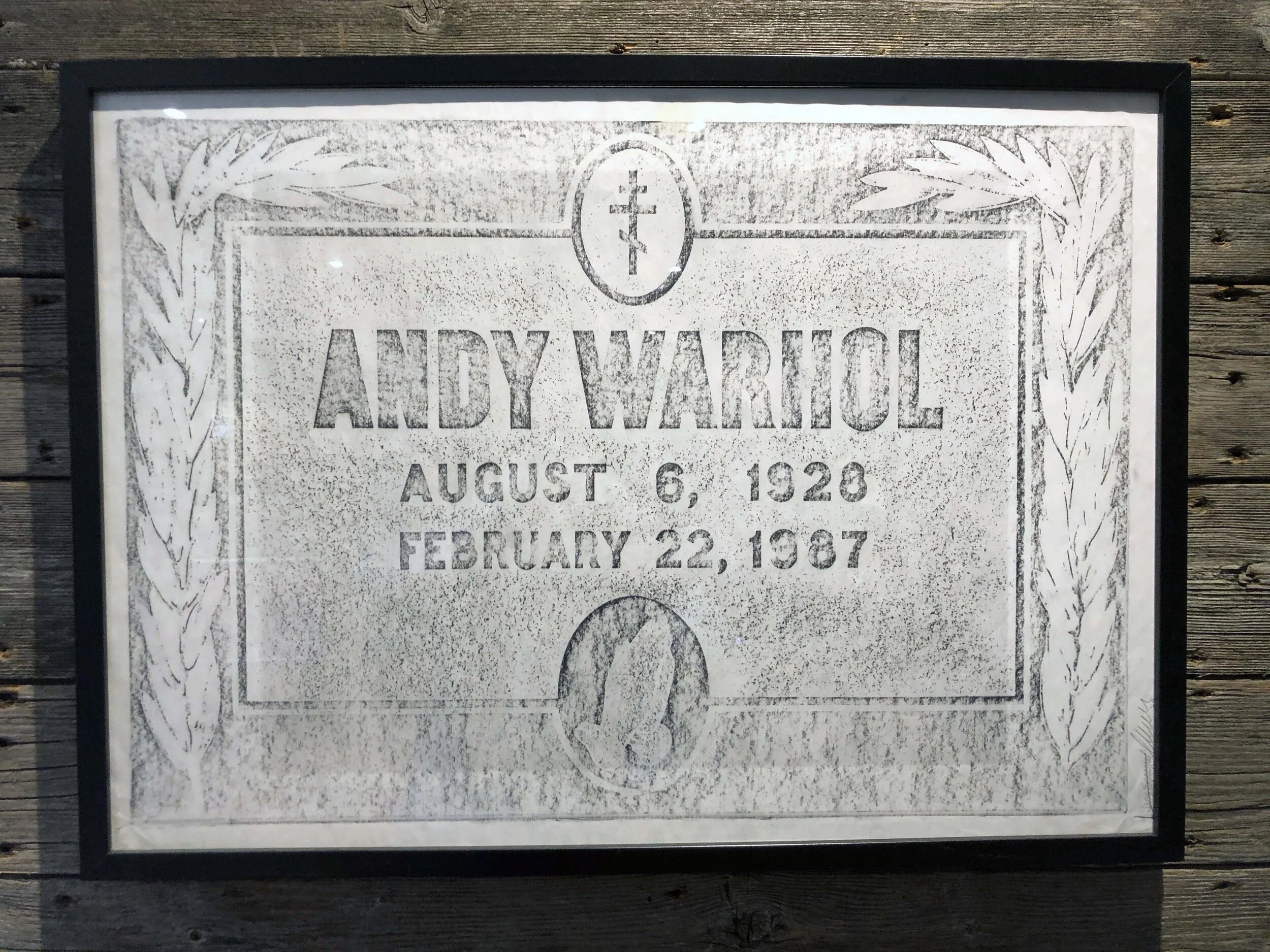 TREY SPEEGLE, WARHOL GRAVE RUBBING, 2004