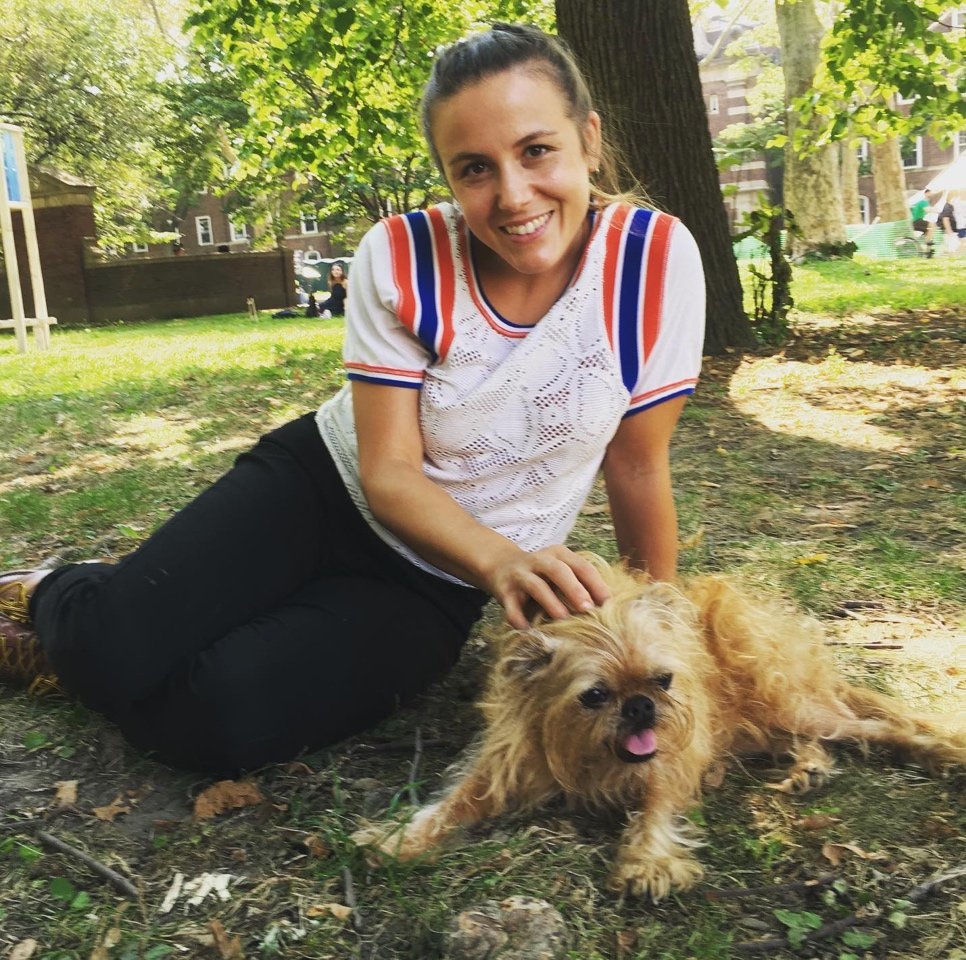  With assistant and pal Amy Paschal on Governor’s Island, 2019 