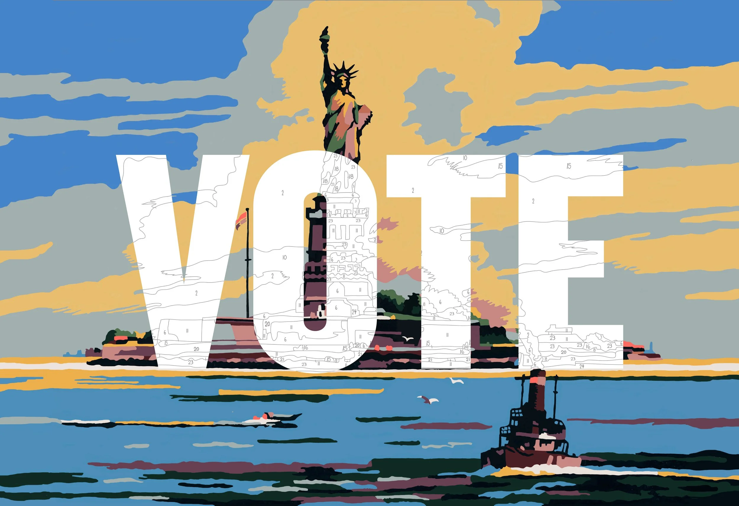 Vote framed print
