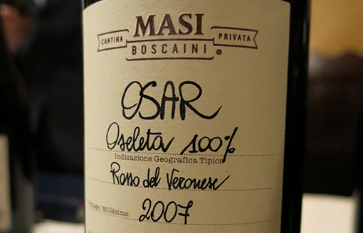 Osar Rosso Del Veronese IGT 2007, from a rare single grape variety..