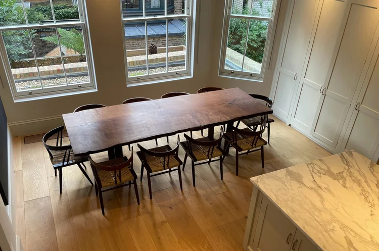 Dark Oak Table on Bronze Legs