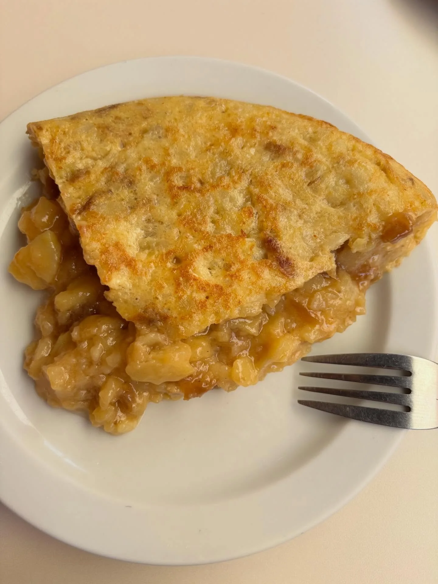 Tortilla con cebolla and fresh boquerones. Casa Dani, Madrid