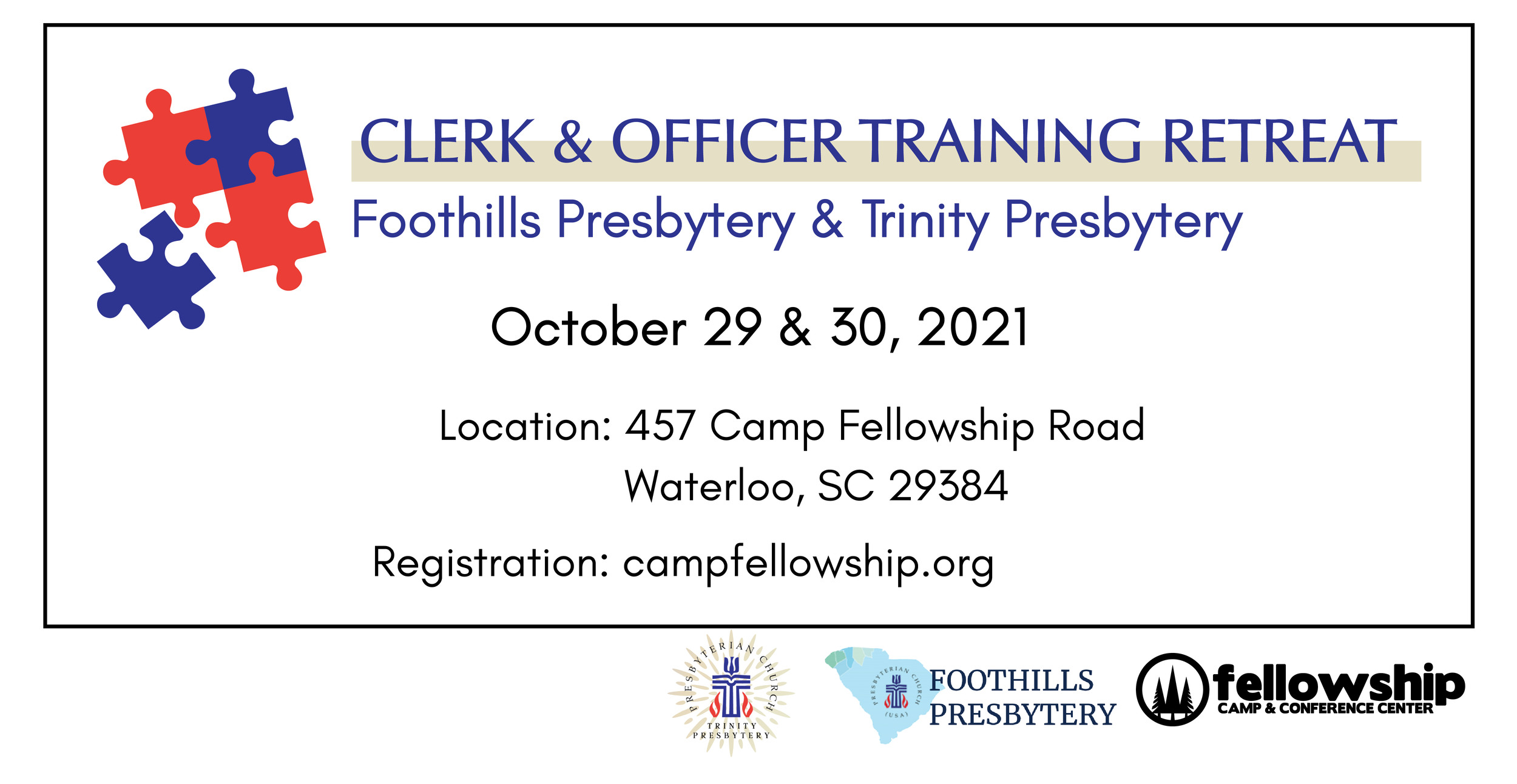 Clerk &amp; Officer Training (Trinity/Foothills Presbyteries)