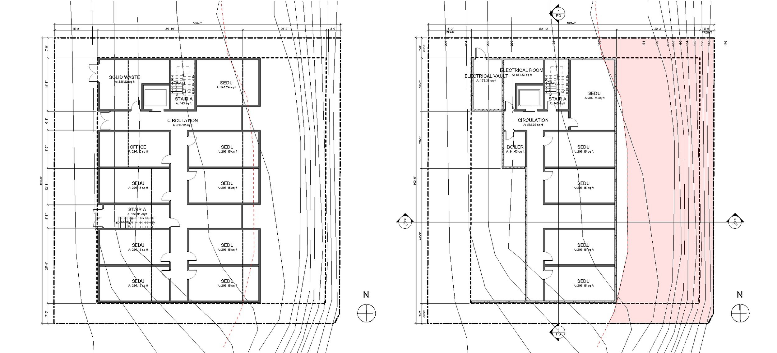 basement &amp; ground floor plans