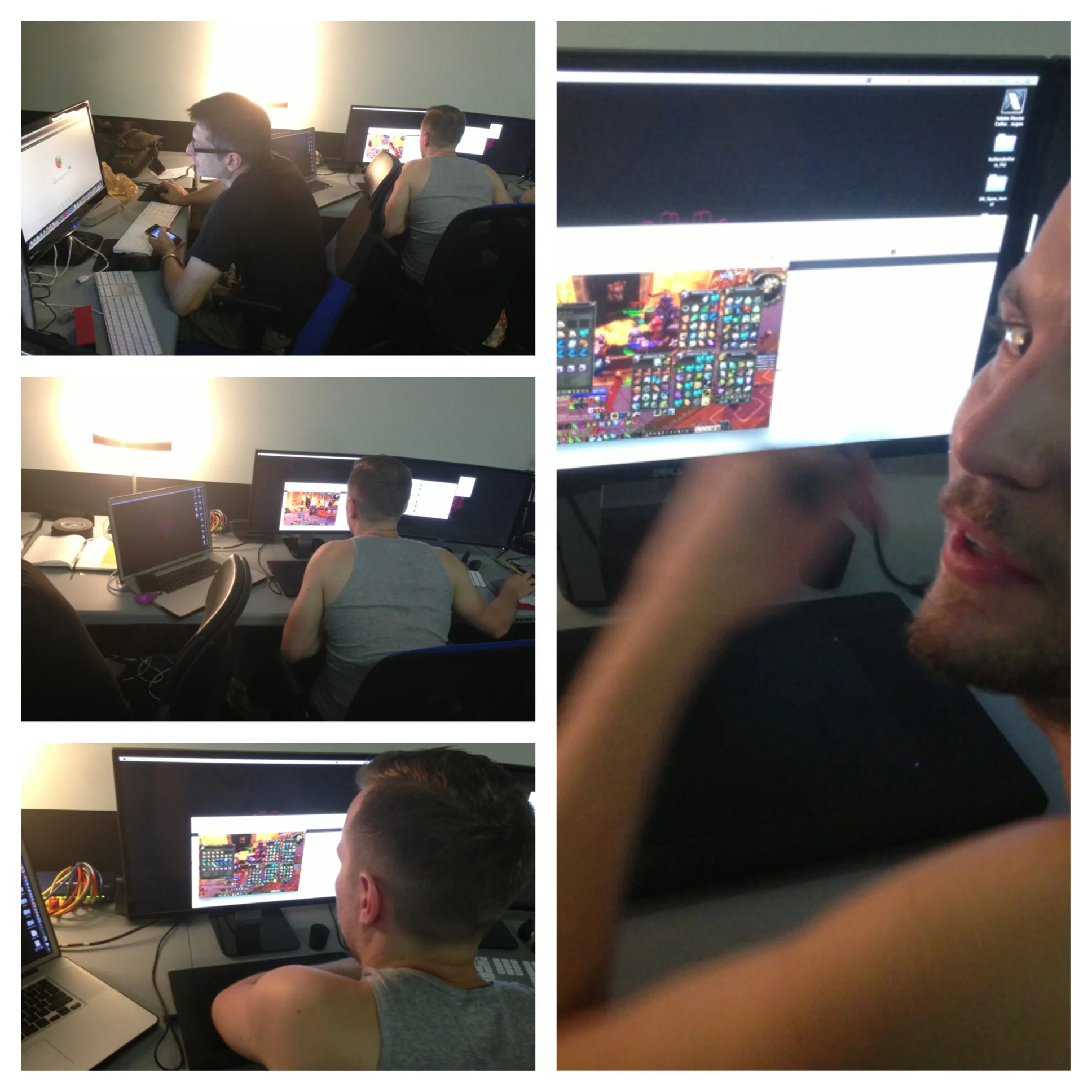 trevor hard at work between renders checking for quality pants.