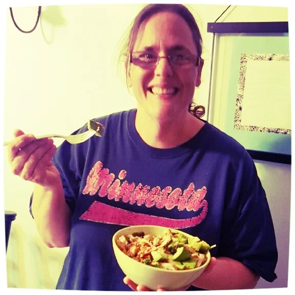Stephanie enjoys her "Lean and Green" Meal