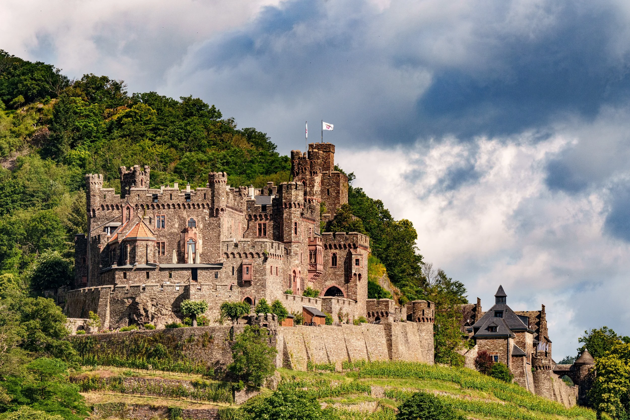 Reichenstein Castle - a stunning example of neo-Gothic reconstruction. Its collecton of porcelain, furniture and weapons spans five centuries.