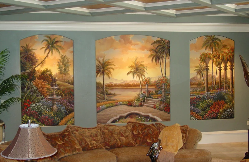 Tropical Mural Painting - Artist Tim Parker - Naples FL