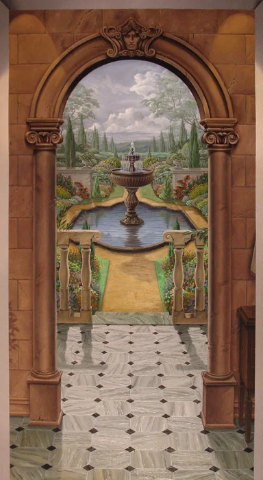 Tuscan Mural Painting - Artist Tim Parker - Naples FL