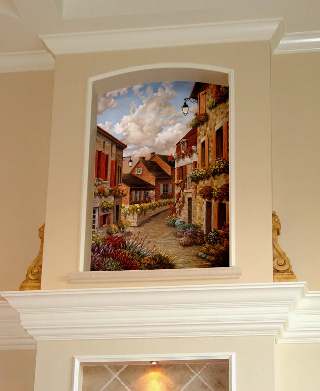 Tuscan Mural Painting - Artist Tim Parker - Naples FL
