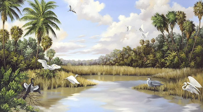 Tropical Painting - Artist Tim Parker - Naples FL
