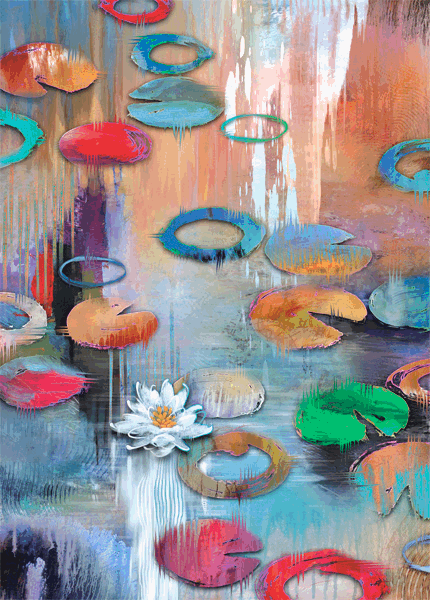 Abstract Koi Pond - Artist Tim Parker