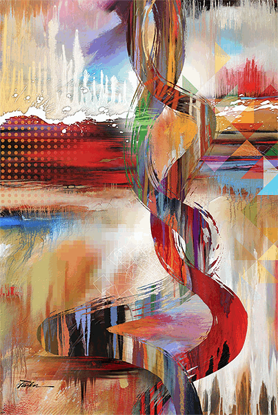 Abstract Figure Painting - Artist Tim Parker