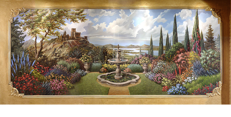 Tuscan Mural Painting - Artist Tim Parker - Naples FL