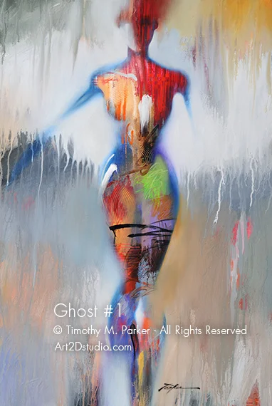Abstract Figure Painting - Artist Tim Parker