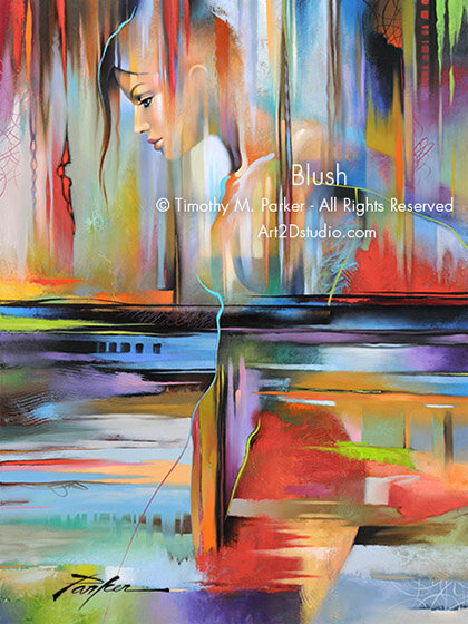 Blush - Abstract Figurative Painting