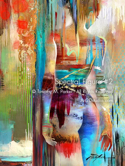 Spectral Figure #2- Abstract Figurative Painting