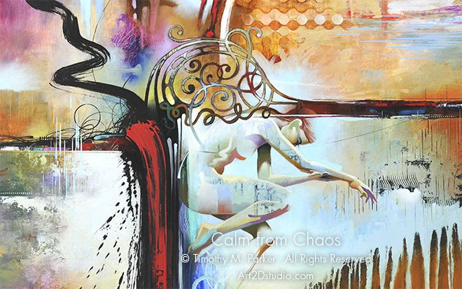 Calm from Chaos - Abstract Figurative Painting