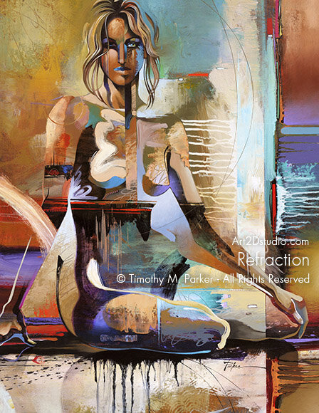 Refraction - Figurative Oil on Canvas