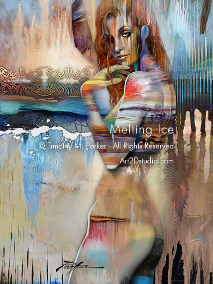 Melting Ice - Abstract Figurative Painting
