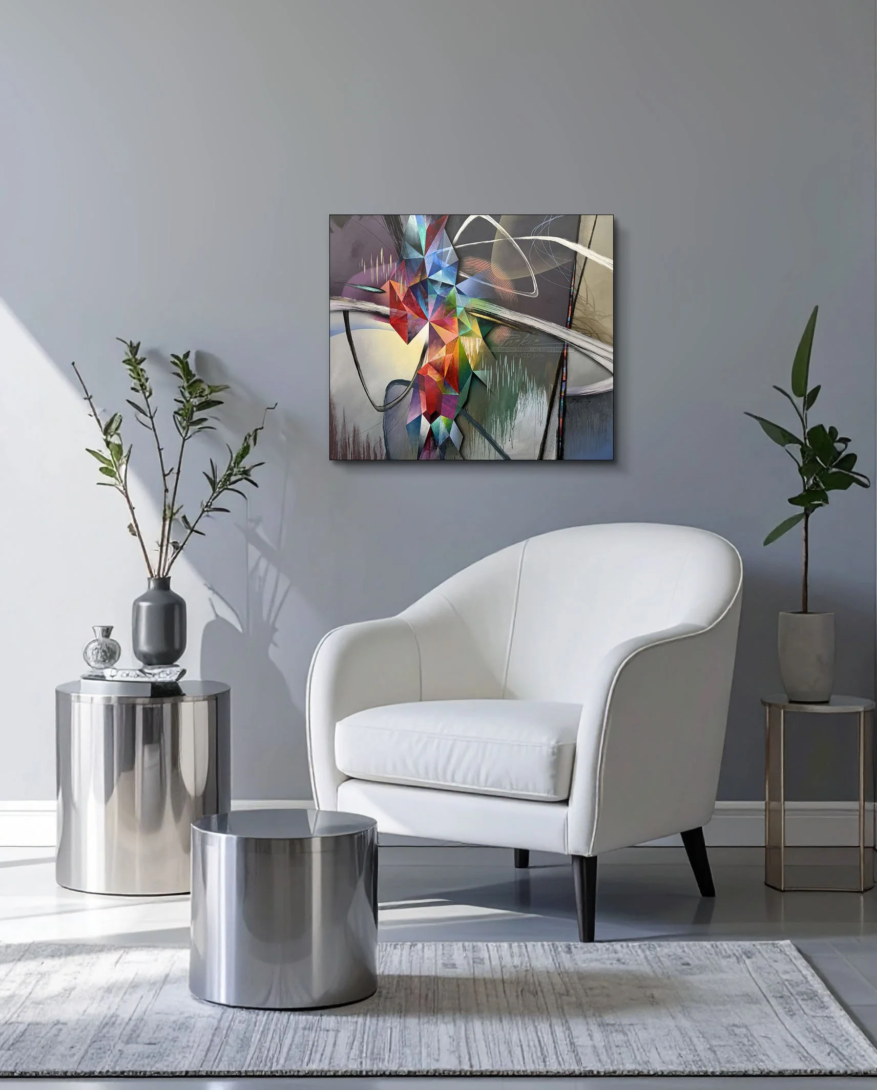 Naples Florida best art galleries, large abstract artwork, contemporary modern painting, Naples Florida local artist Timothy Parker, colorful abstract painting, 5.jpg