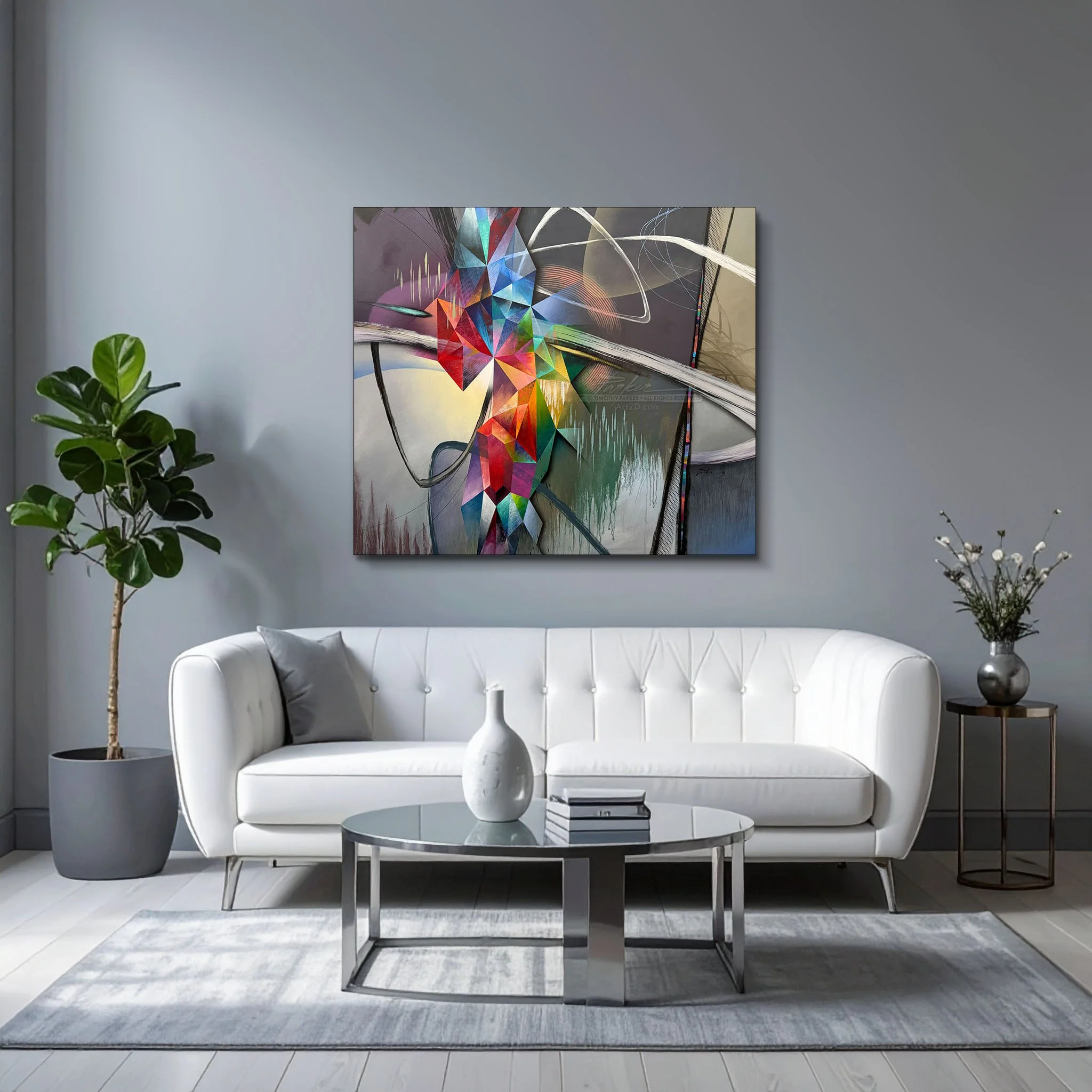 Naples Florida best art galleries, large abstract artwork, contemporary modern painting, Naples Florida local artist Timothy Parker, colorful abstract painting, PT4.jpg