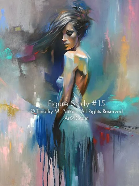 Figure Study #15 - Abstract Figurative Painting