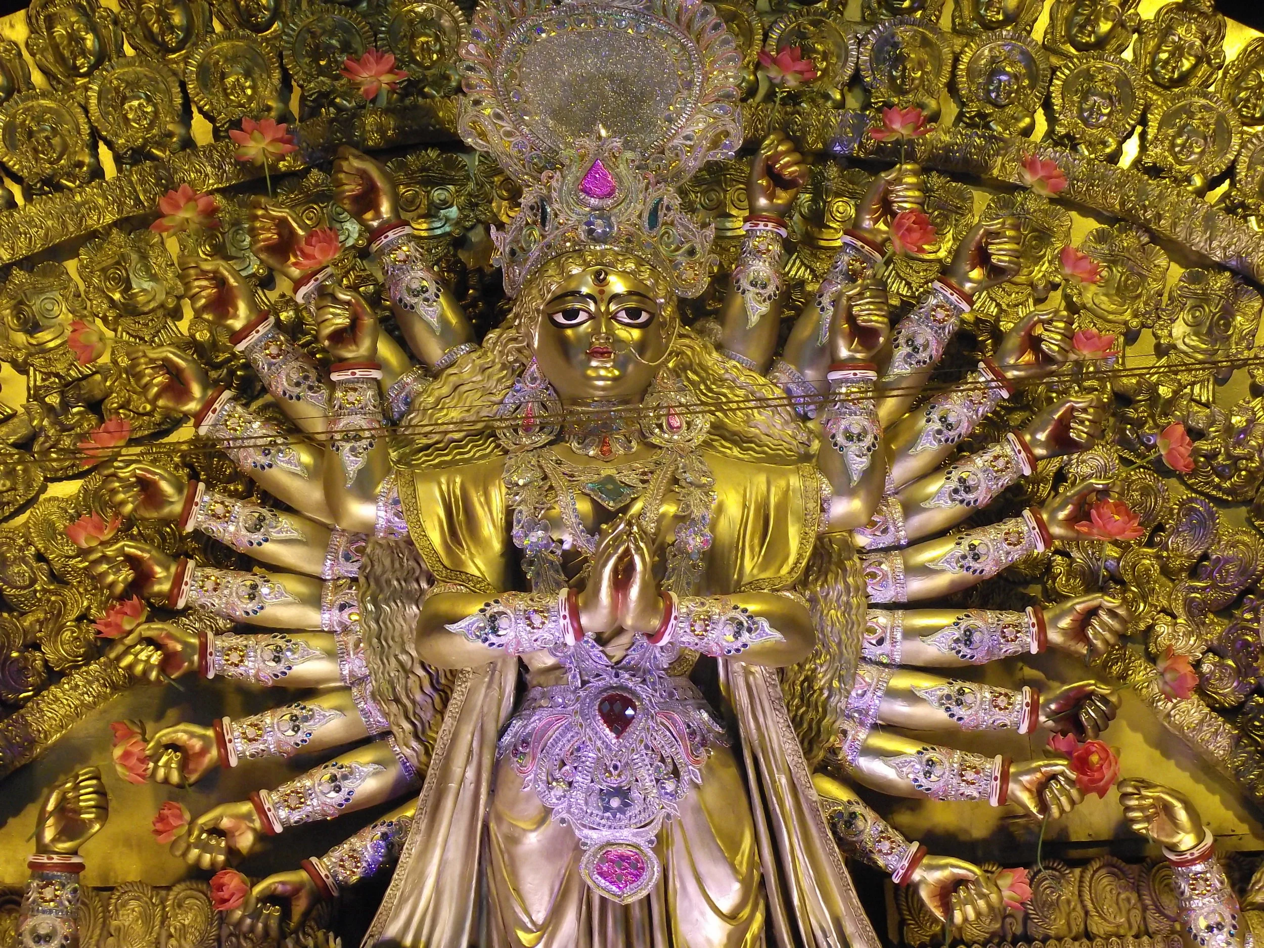  Durga standing tall with folded hands... 