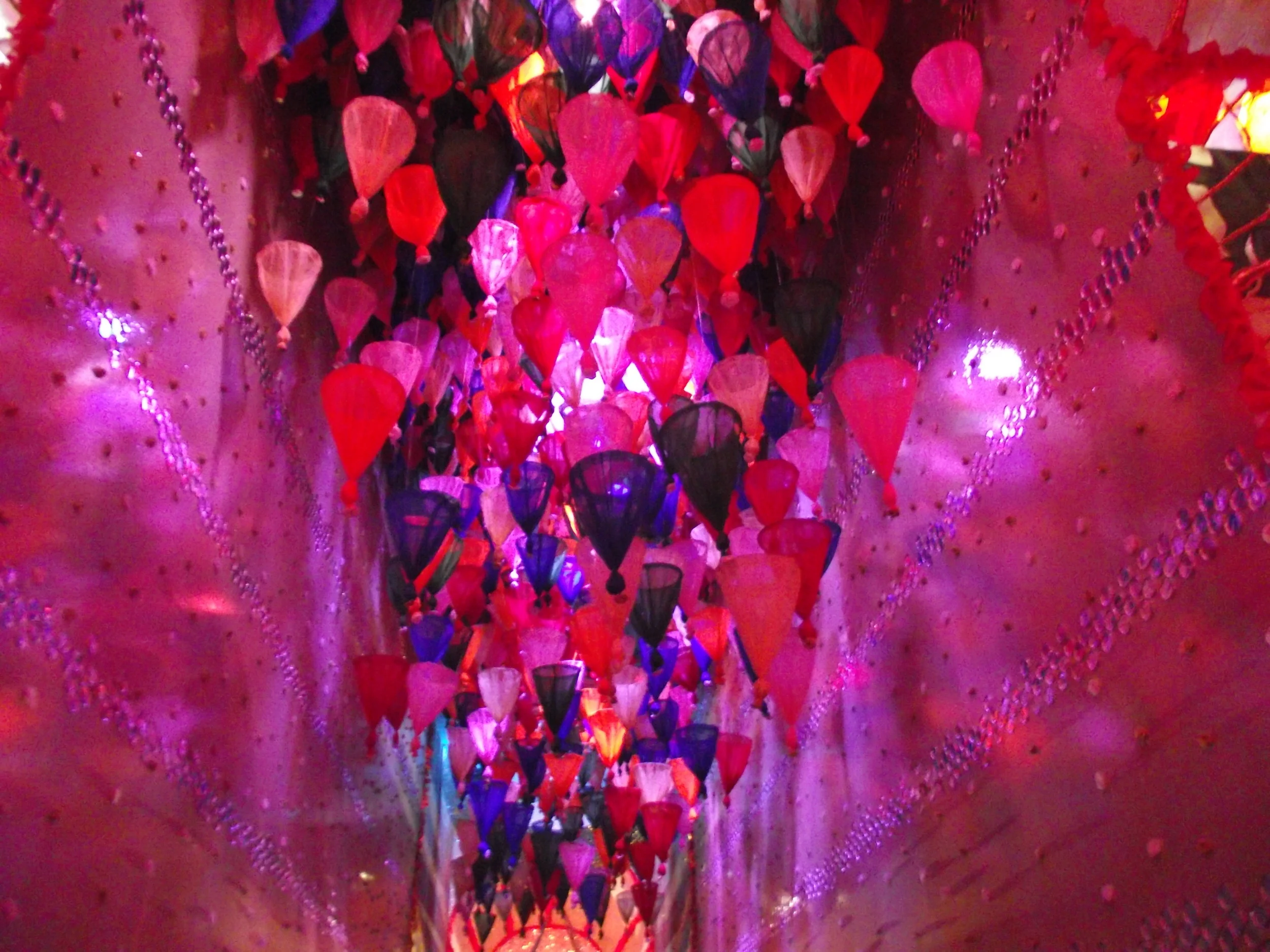  Swaying lights of happiness all through the ceiling. 